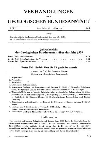 1959 - Geologische Bundesanstalt