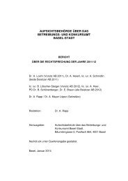 2. Bericht für das Jahr 2011 und 2012 - Gerichte - Kanton Basel-Stadt