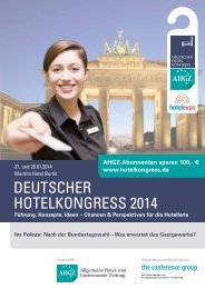 Deutscher hotelkongress 2014 - German Speakers Association eV