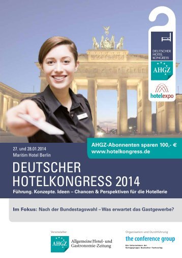 Deutscher hotelkongress 2014 - German Speakers Association eV