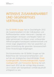 Geschäftsfelder - DZ BANK Gruppe