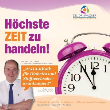 „REHA-Klinik für Diabetes und Stoffwechseler- krankungen!“