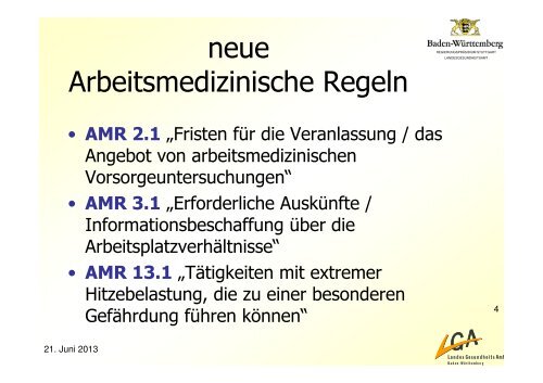 Bittighofer: Neue arbeitsmedizinische Richtlinien (PDF; 446 KB)