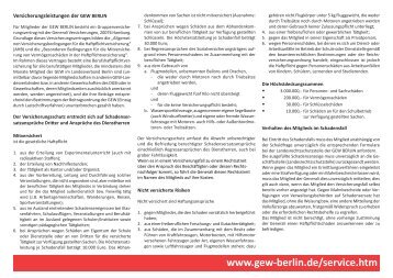 (Versicherungsbedingungen) ( pdf | 223,78 KB) - GEW-Berlin