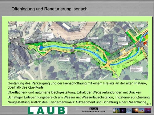 Offenlegung und Renaturierung der Isenach - GfG