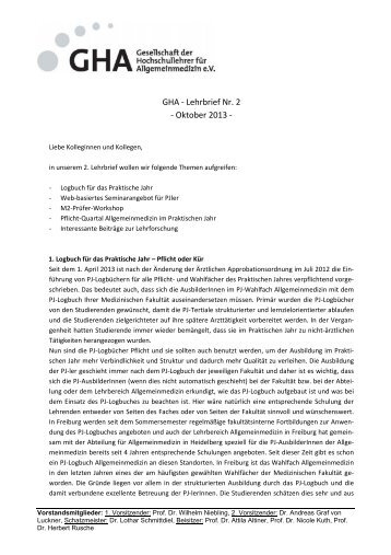 GHA - Lehrbrief Nr. 2 - Oktober 2013 -