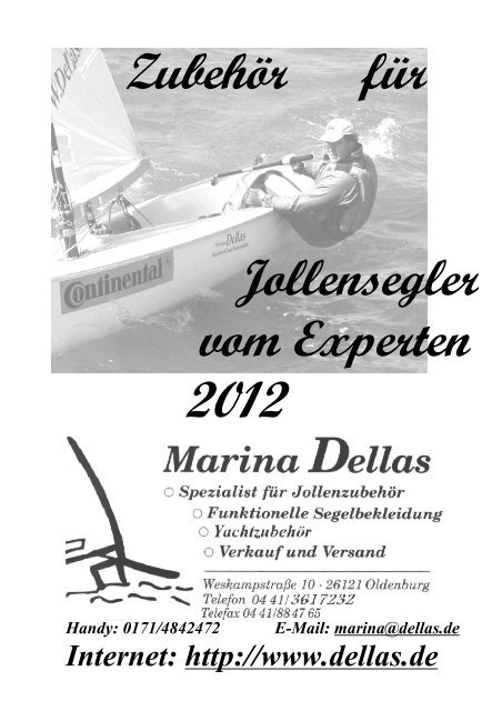 Zubehör für Jollensegler vom Experten 2012 - Marina Dellas