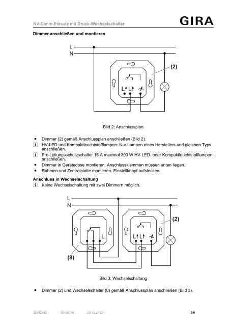 Busch Jager Dimmer In Wechselschaltung - Wiring Diagram