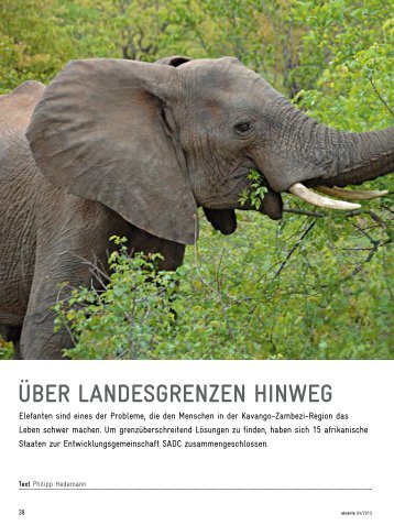 Über Landesgrenzen hinweg (aus: GIZ-Magazin akzente 4/2013)