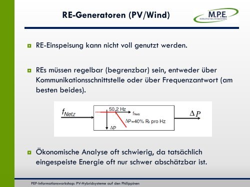 Technische Herausforderungen bei der Integration von PV in ... - GIZ