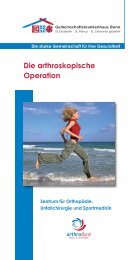 Unser Arthroskopie-Flyer - Gemeinschaftskrankenhaus Bonn gGmbH