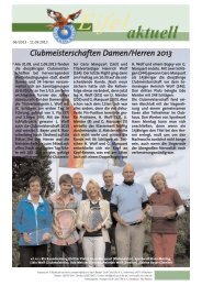 Clubmeisterschaften Damen/Herren 2013 - Golf Club Eifel e.V.