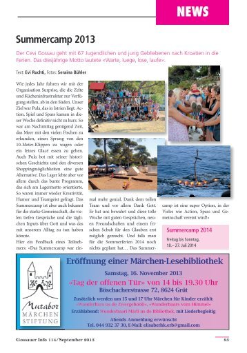 Summercamp 2013 - gossauer-info