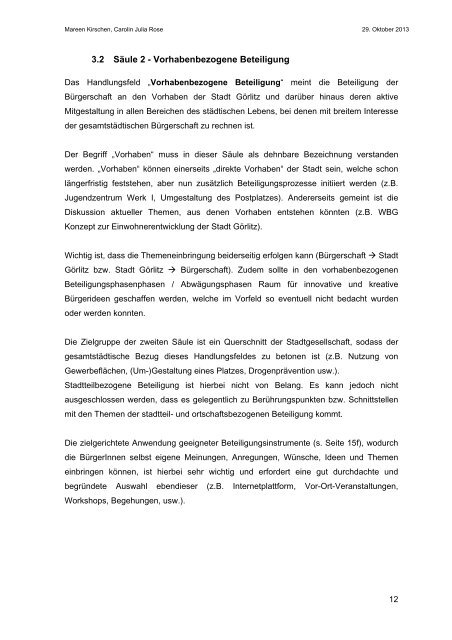 Grundlagenpapier zur Bürgerschaftlichen Beteiligung - Görlitz