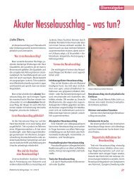 Akuter Nesselausschlag – was tun? - Gesellschaft für Pädiatrische ...