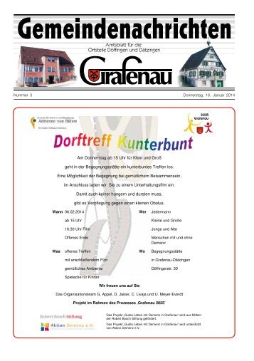 Dorftreff Kunterbunt - Grafenau