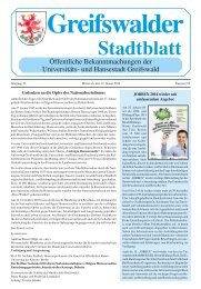 Stadtblatt - Hansestadt Greifswald