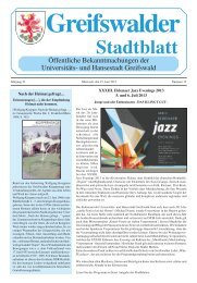 Stadtblatt - Hansestadt Greifswald