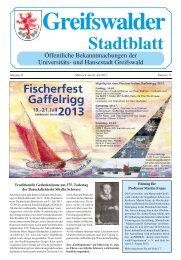 Greifswalder Stadtblatt - Hansestadt Greifswald