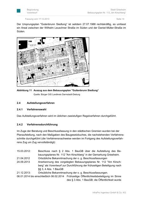 Bebauungsplan Nr. 112 „Am Kirschberg“ - Stadt Griesheim