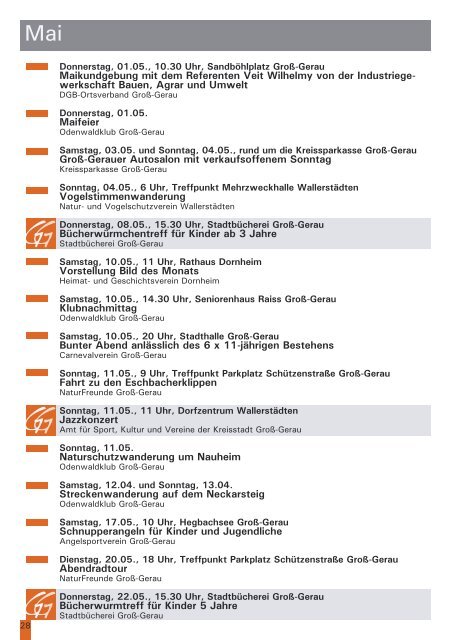 aktuellen Veranstaltungskalender als PDF - Groß-Gerau