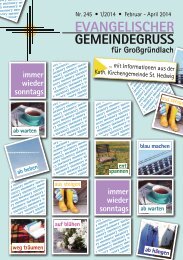 Gemeindegruß 1/2014 - Großgründlach