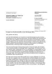 Brief an Eurogate - Grüne Bürgerschaftsfraktion Hamburg
