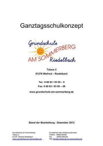 Das Ganztagskonzept unserer Schule - Grundschule am Sommerberg