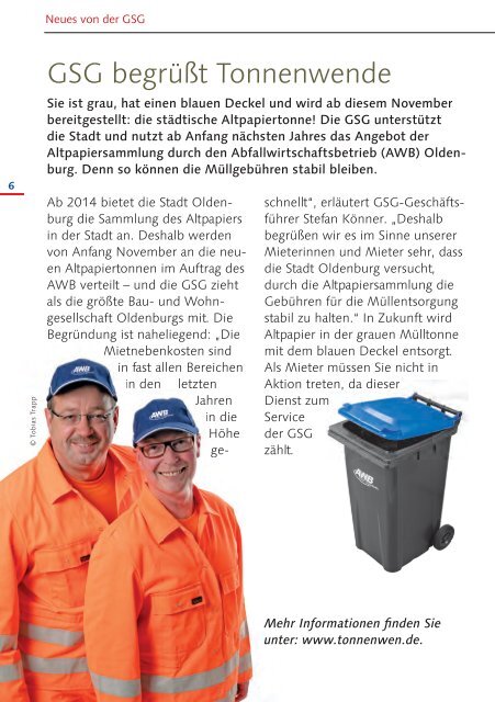 Newsletter 4-2013 - GSG OLDENBURG