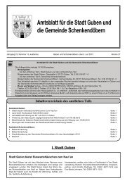 Amtsblatt für die Stadt Guben und die Gemeinde Schenkendöbern