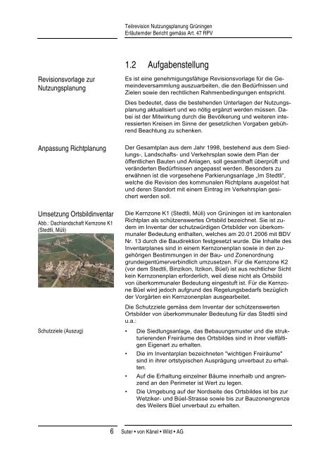 Erläuternder Bericht gemäss Art. 47 RPV - Gemeinde Grüningen