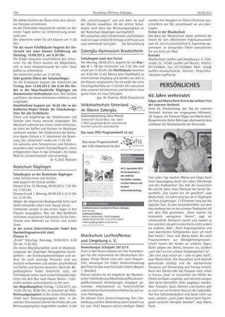 Ausgabe 30.08.2013 - Güglingen