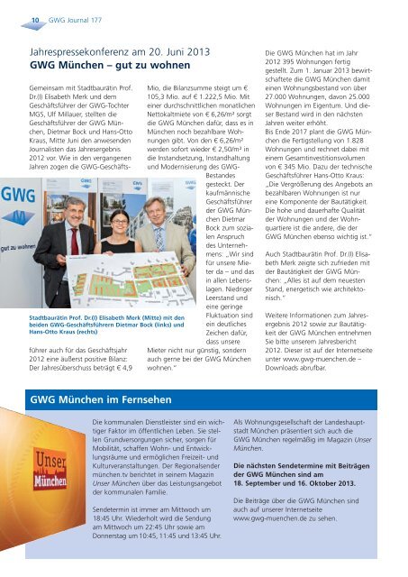 GWG Journal 177 (September 2013) - GWG München