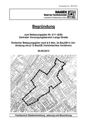 Begründung zum Bebauungsplan (390 KB) - Hagen
