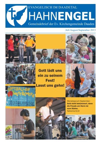 Ausgabe Juli-September 2013 - Evangelische Kirchengemeinde ...