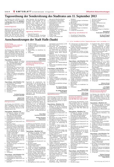 Amtsblatt Nr. 13 vom 30. August 2013 - Stadt Halle (Saale)