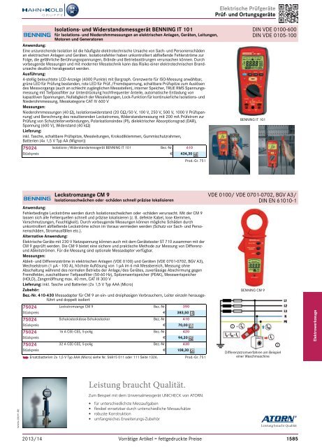 1. Katalog Elektrowerkzeuge und Maschinen - Hahn +Kolb ...