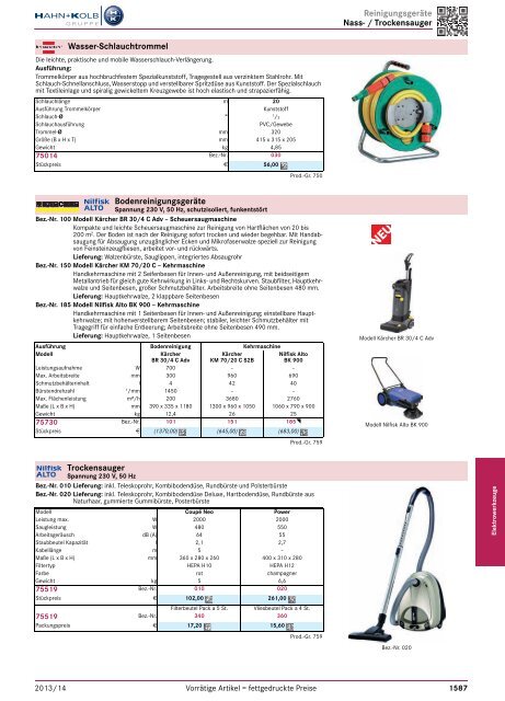 1. Katalog Elektrowerkzeuge und Maschinen - Hahn +Kolb ...