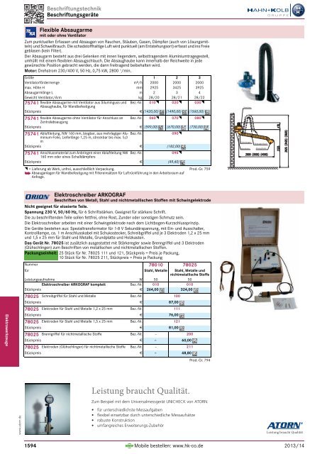 1. Katalog Elektrowerkzeuge und Maschinen - Hahn +Kolb ...