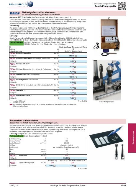 1. Katalog Elektrowerkzeuge und Maschinen - Hahn +Kolb ...