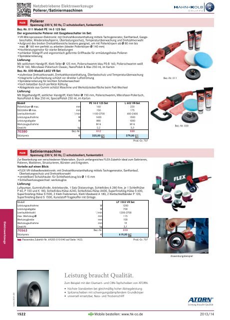 1. Katalog Elektrowerkzeuge und Maschinen - Hahn +Kolb ...