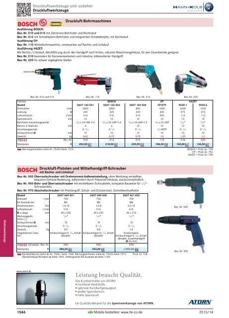 1. Katalog Elektrowerkzeuge und Maschinen - Hahn +Kolb ...