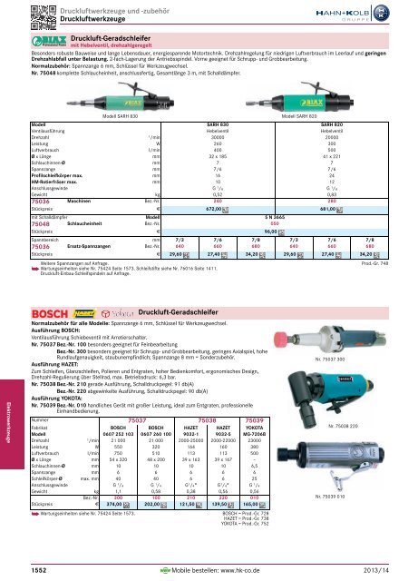 1. Katalog Elektrowerkzeuge und Maschinen - Hahn +Kolb ...