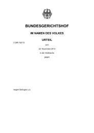 BUNDESGERICHTSHOF - Hamm und Partner, Rechtsanwälte