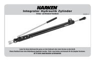 Integraler Hydraulik Zylinder - Harken