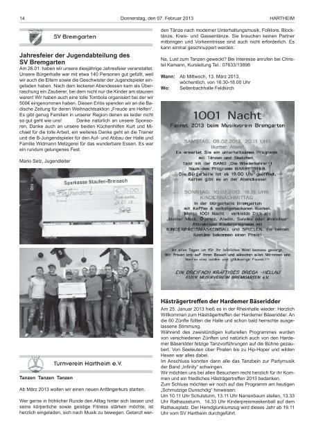 Gemeindeblatt 2013 KW06 - Gemeinde Hartheim