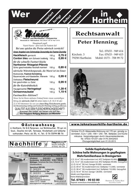 Gemeindeblatt 2013 KW06 - Gemeinde Hartheim