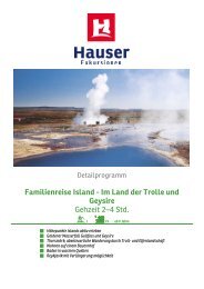 Im Land der Trolle und Geysire - Hauser Exkursionen