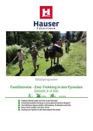 Familienreise - Esel-Trekking in den Pyrenäen - Hauser Exkursionen