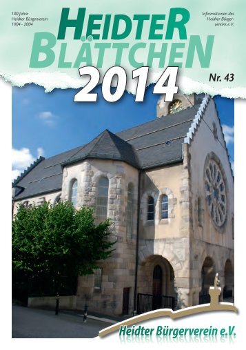 Heidter Blättchen 2014 online - HBV